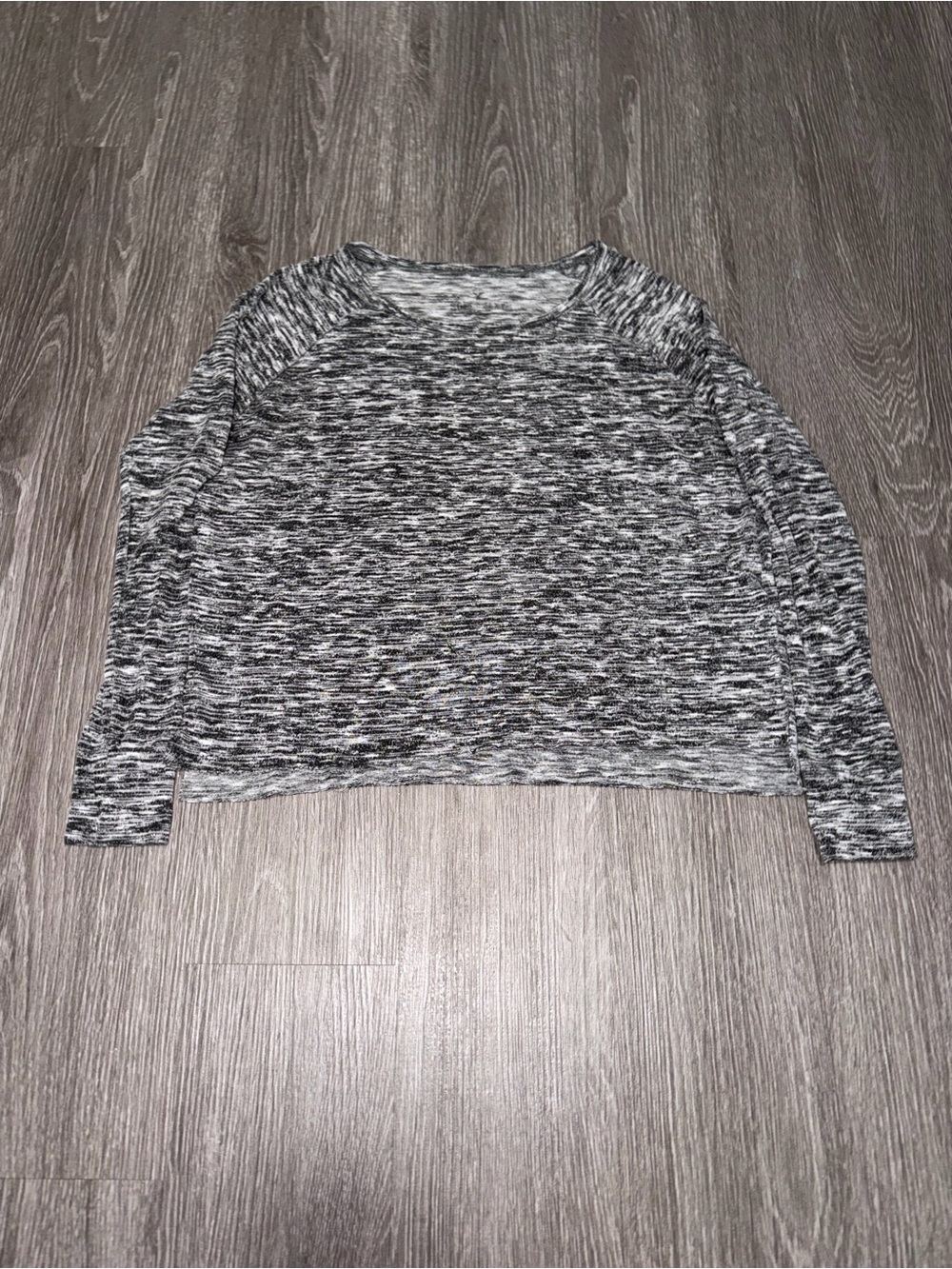 American Eagle Soft & Sexy Gray & black marbled long sleeve top Size Small